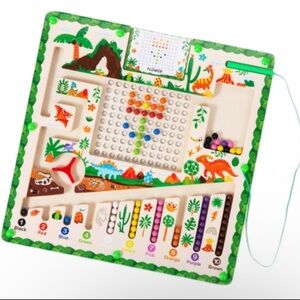 Dinosaur Magnetic Maze Spelling Book Montessori Educational Toy 3+Ages